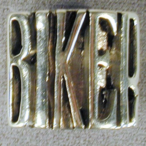 Lettered biker ring br110 - lettered,
